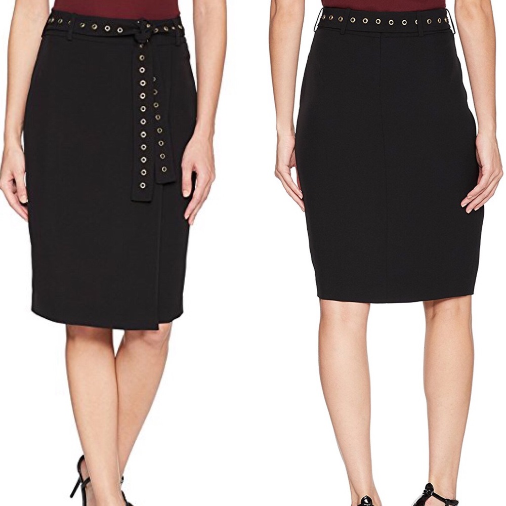 Calvin Klein Pencil Skirt With Studded Belt
